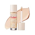 Ruby Kisses Glowy Skin Filter Foundation - All-in-1 Primer, Skin Tint & Highlighter, Hydrating Light Coverage with Squalane, Natural Dewy Finish, Luminous & Radiant Glow (Fair)