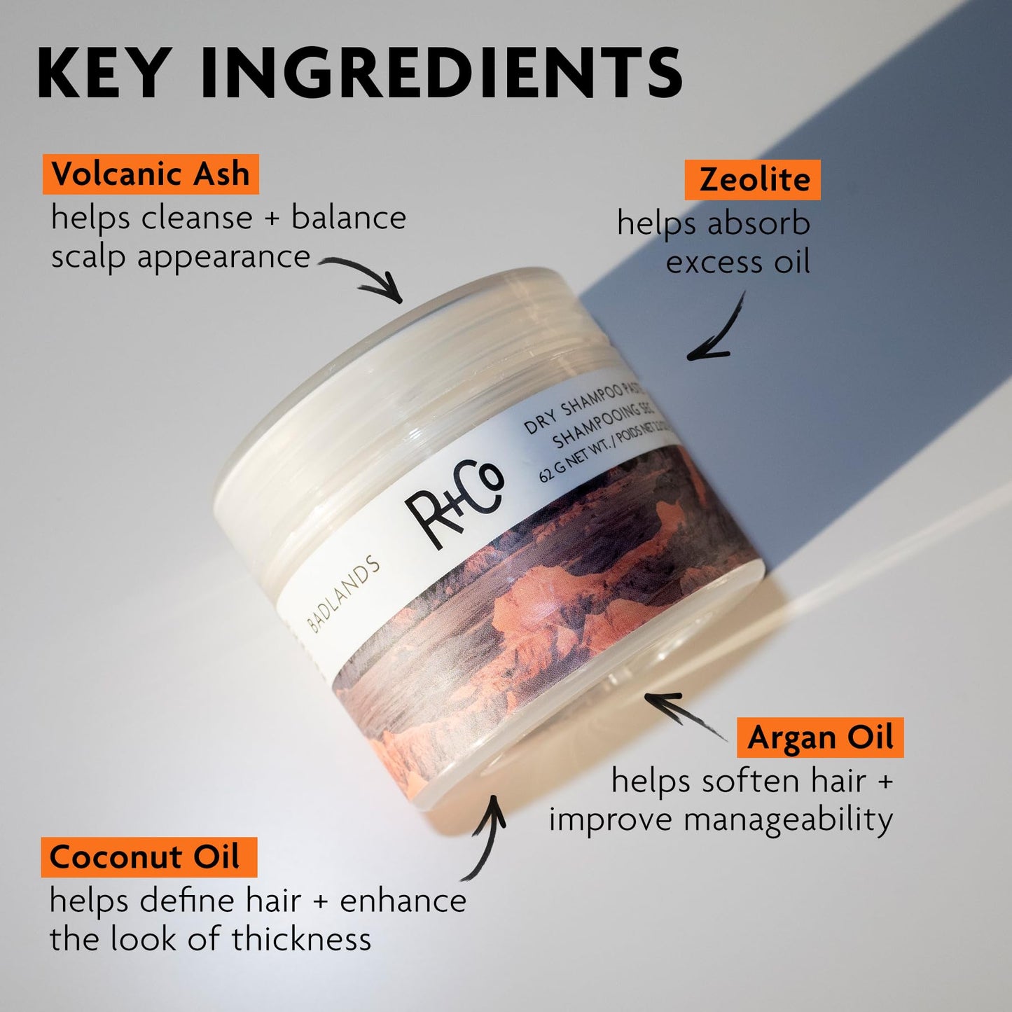 R+Co Badlands Dry Shampoo Paste - 2-in-1 Styling Paste & Dry Shampoo, Adds Volume, Absorbs Oil, Matte Texture for Second-Day Hair, Relative Paradise Beauty and Personal Care R+Co