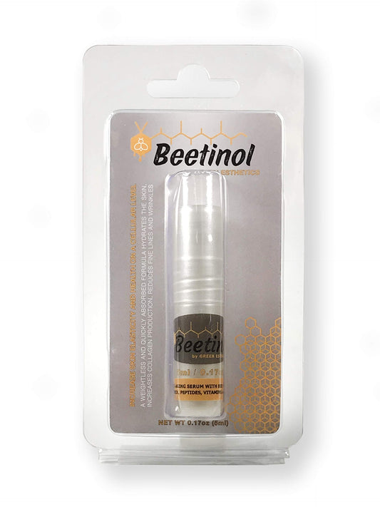 Green Esthetics Complete Night and Day Eye and Face Serum, 5ml Roller Applicator - Bee Venom, Retinol, Peptide, Hyaluronic Acid, Vitamin C, Wrinkles