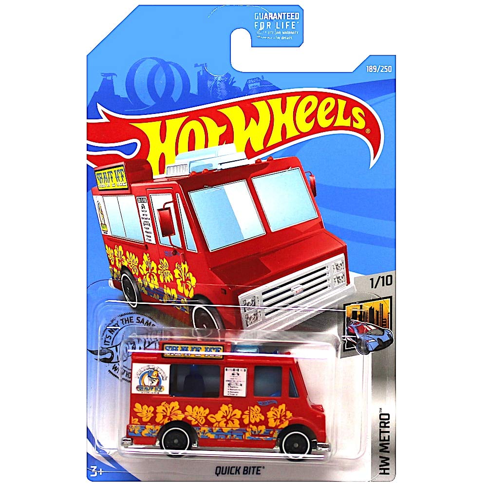 Hot Wheels 2019 HW Metro Quick Bite (Food Truck) 189/250, Red
