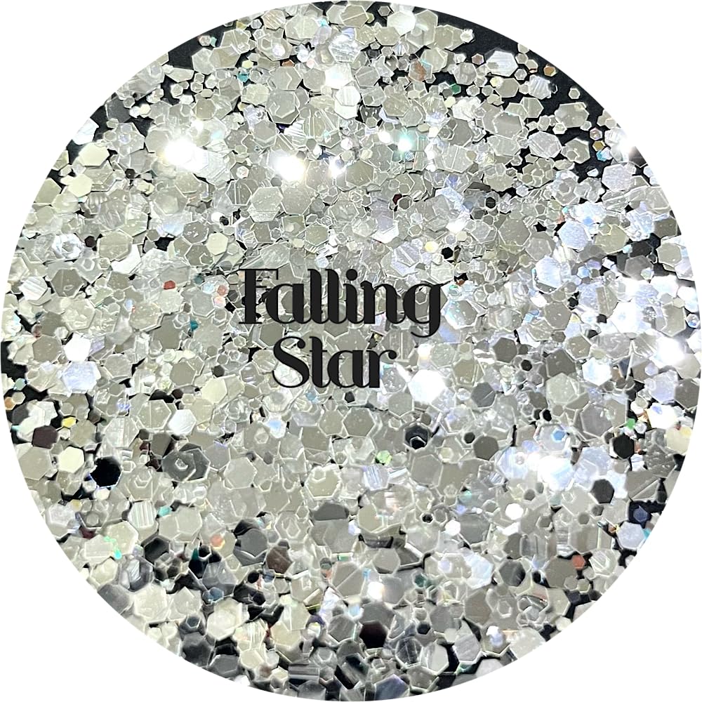 Silver Polyester Glitter | Craft Glitter | Glitter for Arts & Crafts | Tumblers | Cosmetics | Nails | Epoxy Resin Art | Slime | DIY | Body Glitter |
