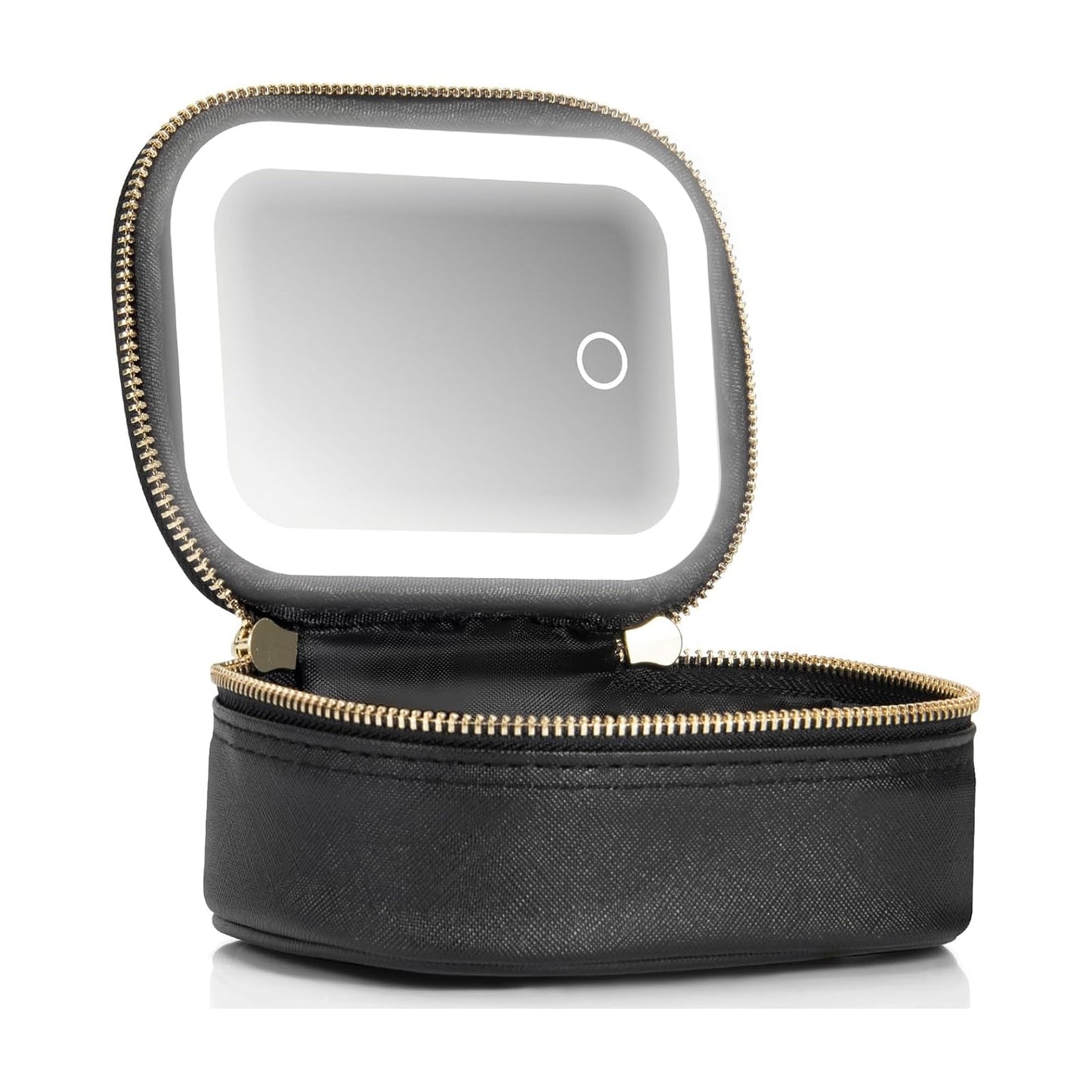 Mini Makeup Bag with Led Mirror, Small Travel Make up Bag 3 Light Modes Adjustable Brightness, for Women Organizer Cosmetic Bag, Portable Travel Train Beauty and Personal Care Extrei Gent Default Title