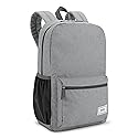 Solo New York Laptop Backpack for Women & Men -Carry On Bookbag for Travel & Work, Lightweight Bag, Side Mesh Pockets, Fits 15.6" Computer - Re:Solve, Grey