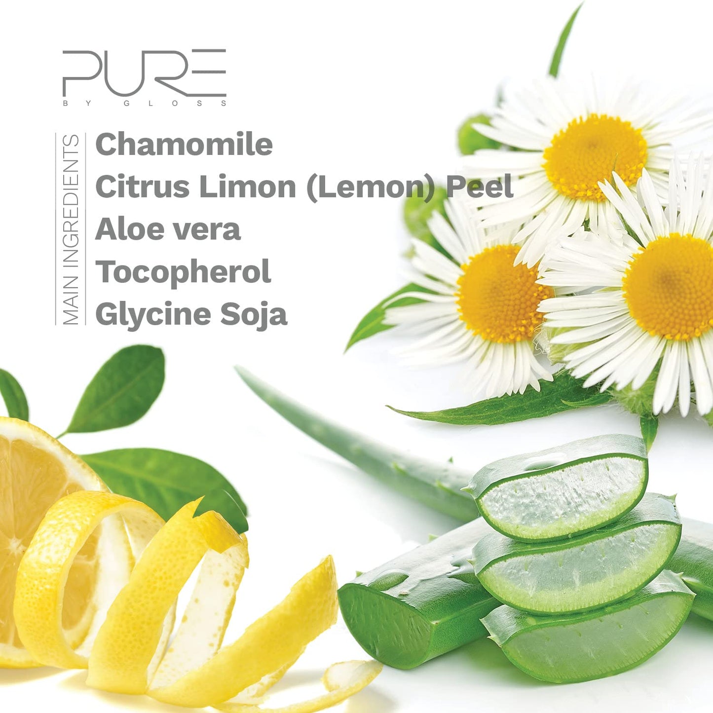 Pure By Gloss Body Lotion - Fresh Lemon Scent - for All Skin Types - Cruelty Free and Paraben Free - Luxurious Moisturizing, Softening & Smoothing