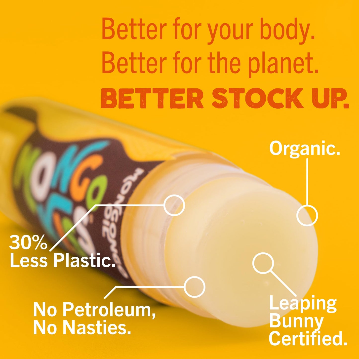 Mongo Kiss USDA Organic Lip Balm Set 8-pack (0.15 oz. each) with Mongongo Oil & Cocoa Butter to Moisturize Chapped Lips | Made in USA by Eco Lips