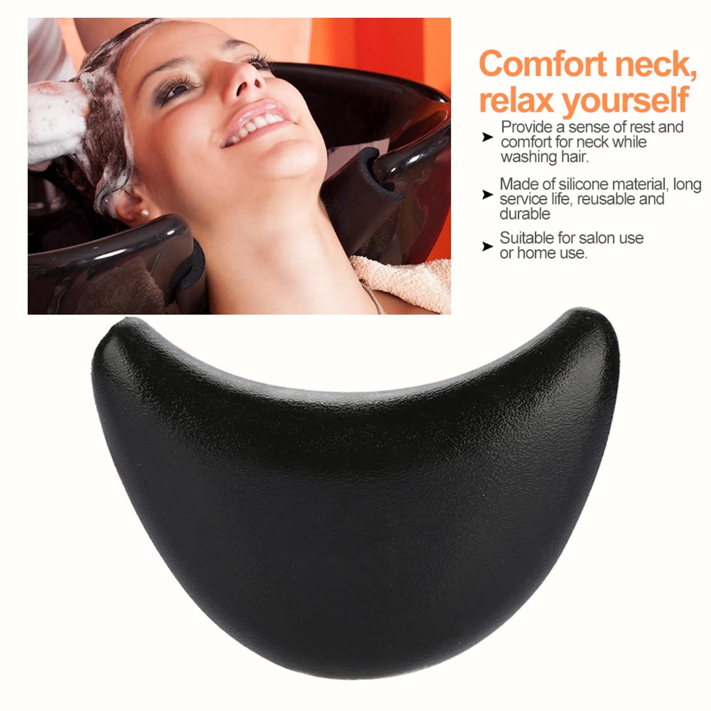 Gel Neck Support Pillow, Neck Basin Cushion, Silicone Shampoo Neck Head Rest Cushion Neck Headrest Soft Rubber Pillow for Shampoo and Neck Support Beauty and Personal Care Brrnoo