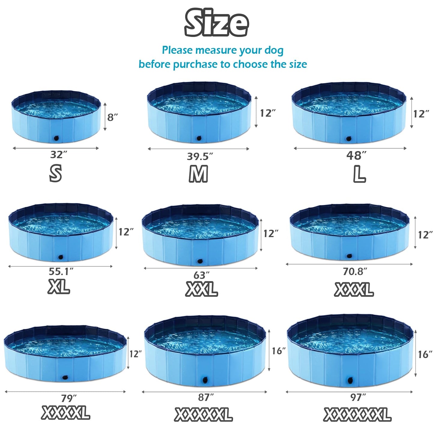 Jasonwell 48" Foldable Dog Pet Bath Pool – Collapsible Pet Pool Bathing Tub & Wading Pool for Small, Medium, Large Dogs, Cats & Kids, Blue          Ask ChatGPT