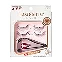 KISS Magnetic Lash 01, Synthetic False Eyelashes with Magnets Under and Over Your Upper Lashes, No Glue Needed, Lightweight, Reusable, Contact Lens