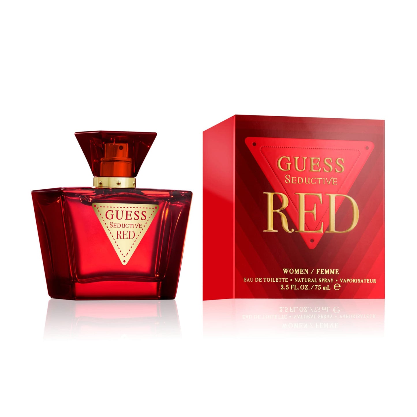 Guess Seductive Red Women/Femme Eau de Toilette 4 Piece Gift Set - Perfume Spray 2.5 Fl. Oz. Travel Spray 0.5 Fl. Oz., Body Lotion 3.4 Fl. Oz
