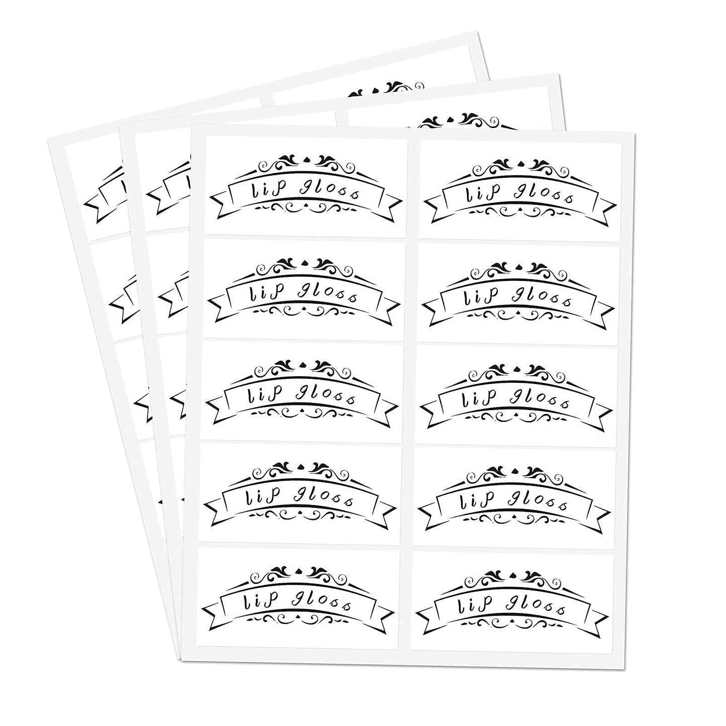 Lip Gloss Tube Stickers,2x1 Inch Clear Roller Bottles Stickers,Waterproof Label for Personalized DIY Lip Gloss Bottle,200 Pcs Per Pack