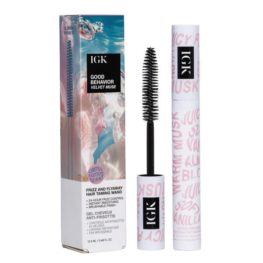 IGK Good Behavior Velvet Muse Frizz and Flyaway Hair Taming Wand - On-the-go styler with 24-Hour frizz control, 0.46 FL Oz Beauty & Personal Care IGK