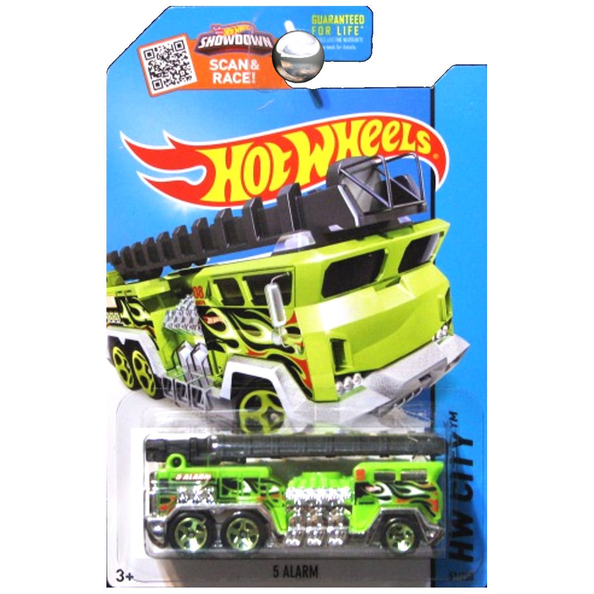 Hot Wheels 2015 HW City 5 Alarm (Fire Engine) 51/250, Neon Green