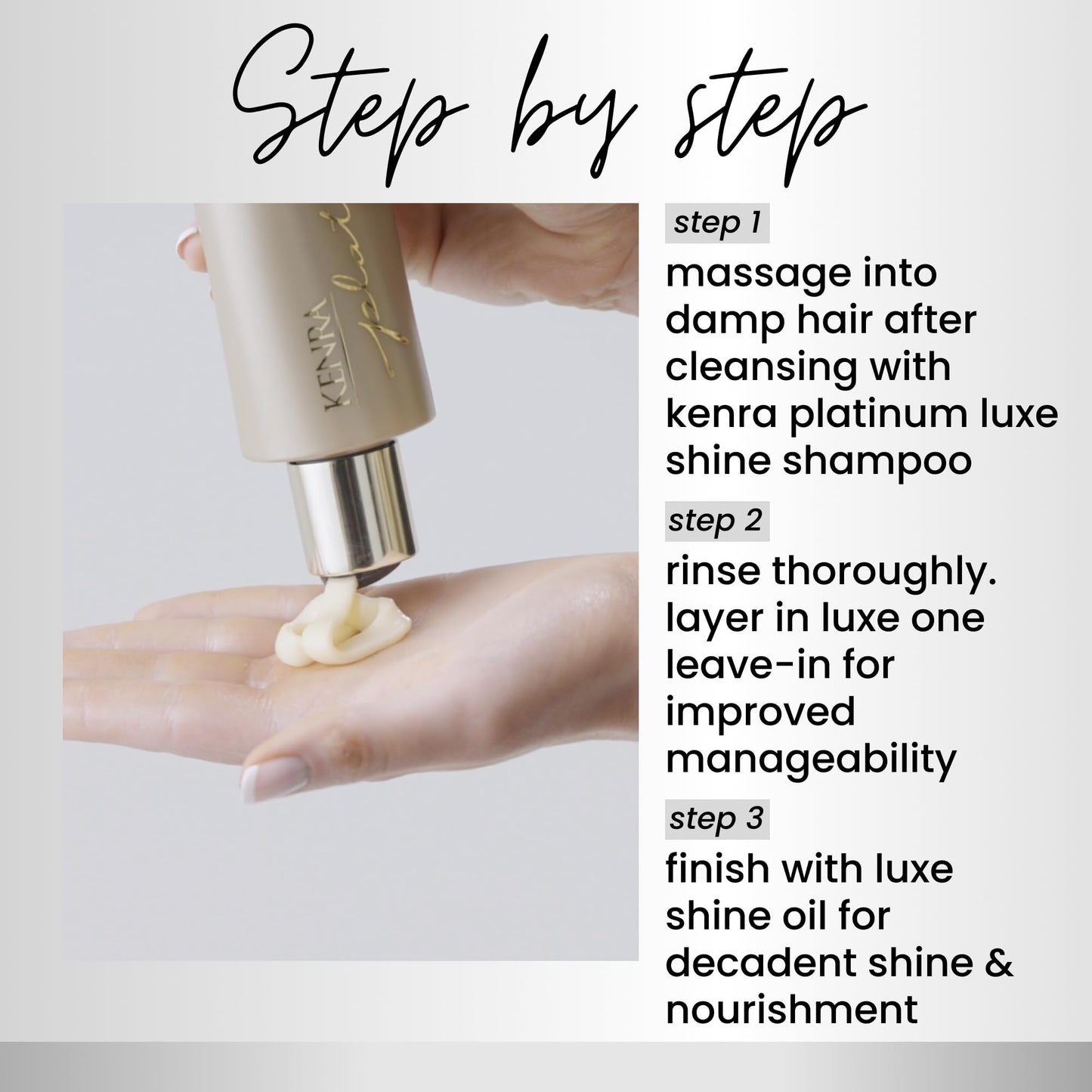 Kenra Professional Platinum Luxe Shine Conditioner | Gold Enriched | Rich, Shine-Enhancing Daily Conditioner | Revitalies for Improved Manageability