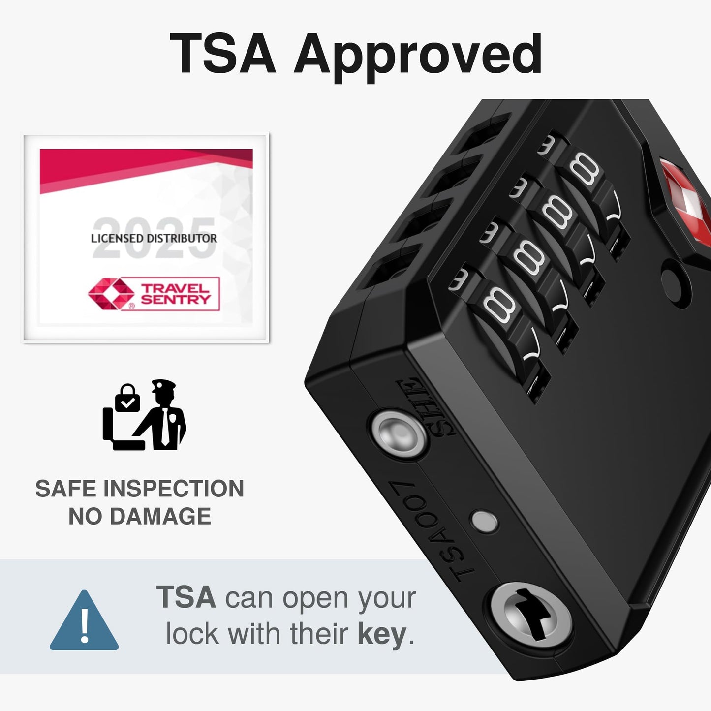 Puroma TSA Approved Luggage Locks 2 Pack – 4-Digit Combination Cable Travel Padlocks for Suitcases, Bags, Backpacks & Gym Lockers (Black)