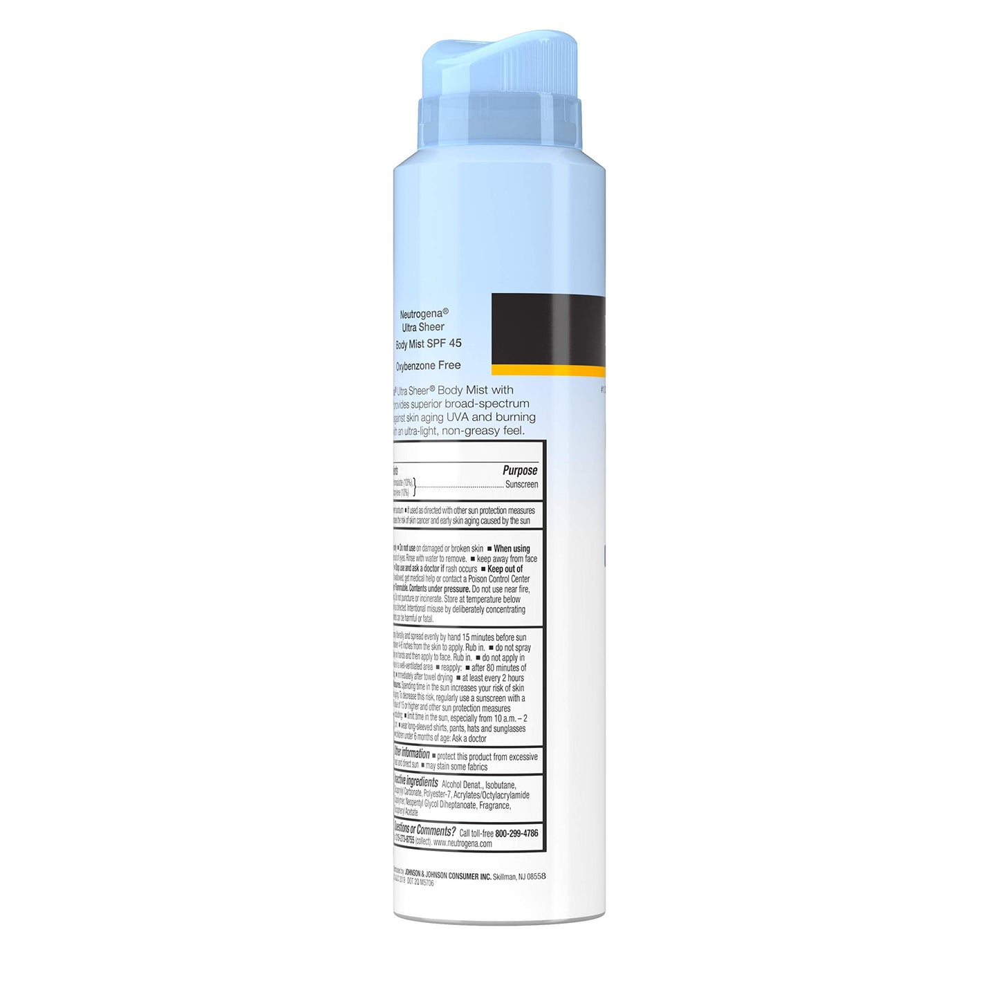 Neutrogena Ultra Sheer Spf#45 Body Mist Full Reach Spray 5 Ounce (148ml) (3 Pack)