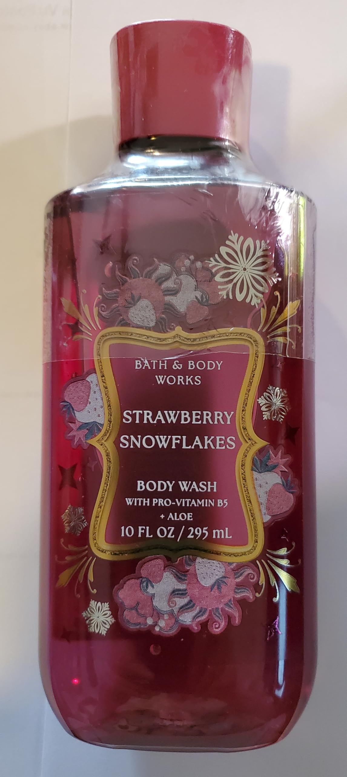 Bath & Body Works Women's Strawberry Snowflakes Body Lotion and Body Gel Wash 2 Piece Set
