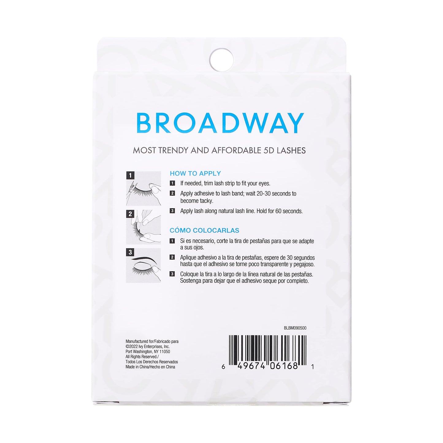 Broadway Eyes Strip False Eyelashes Multipack Fake Eyelashes Natural to Dramatic Look Lash Set 5 Pairs (09)