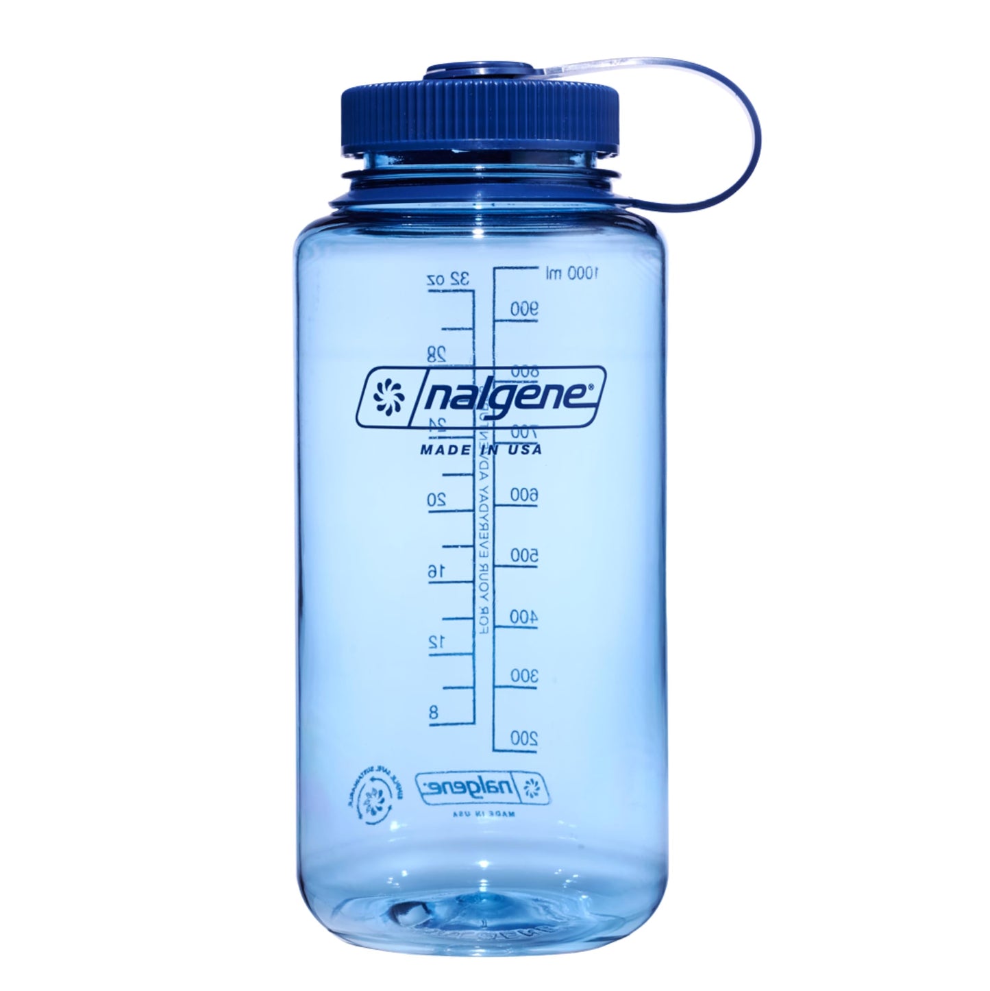 Nalgene Leak Proof Tritan BPA-Free Water Bottle - 32 oz Wide Mouth - Made in the USA for Outdoor Use & Daily Hydration (Baby Blue)