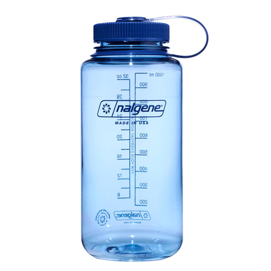 Nalgene Leak Proof Tritan BPA-Free Water Bottle - 32 oz Wide Mouth - Made in the USA for Outdoor Use & Daily Hydration (Baby Blue)