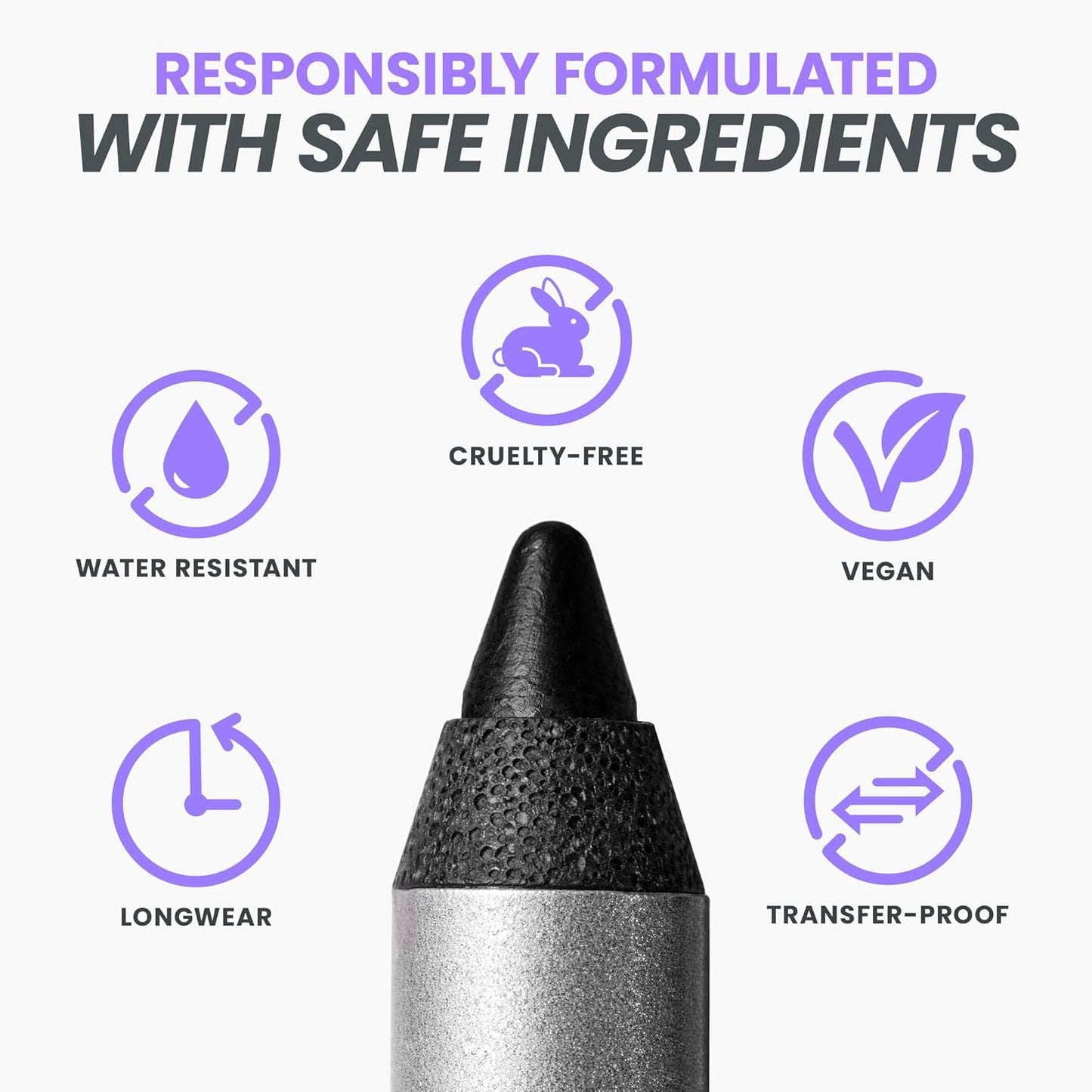 Wonderskin Eyeliner Pencil, 1440 Longwear Deep Black Eyeliner Pencil - Waterproof, Sharpenable & Smudge Proof (Liquorice) Beauty and Personal Care Wonderskin