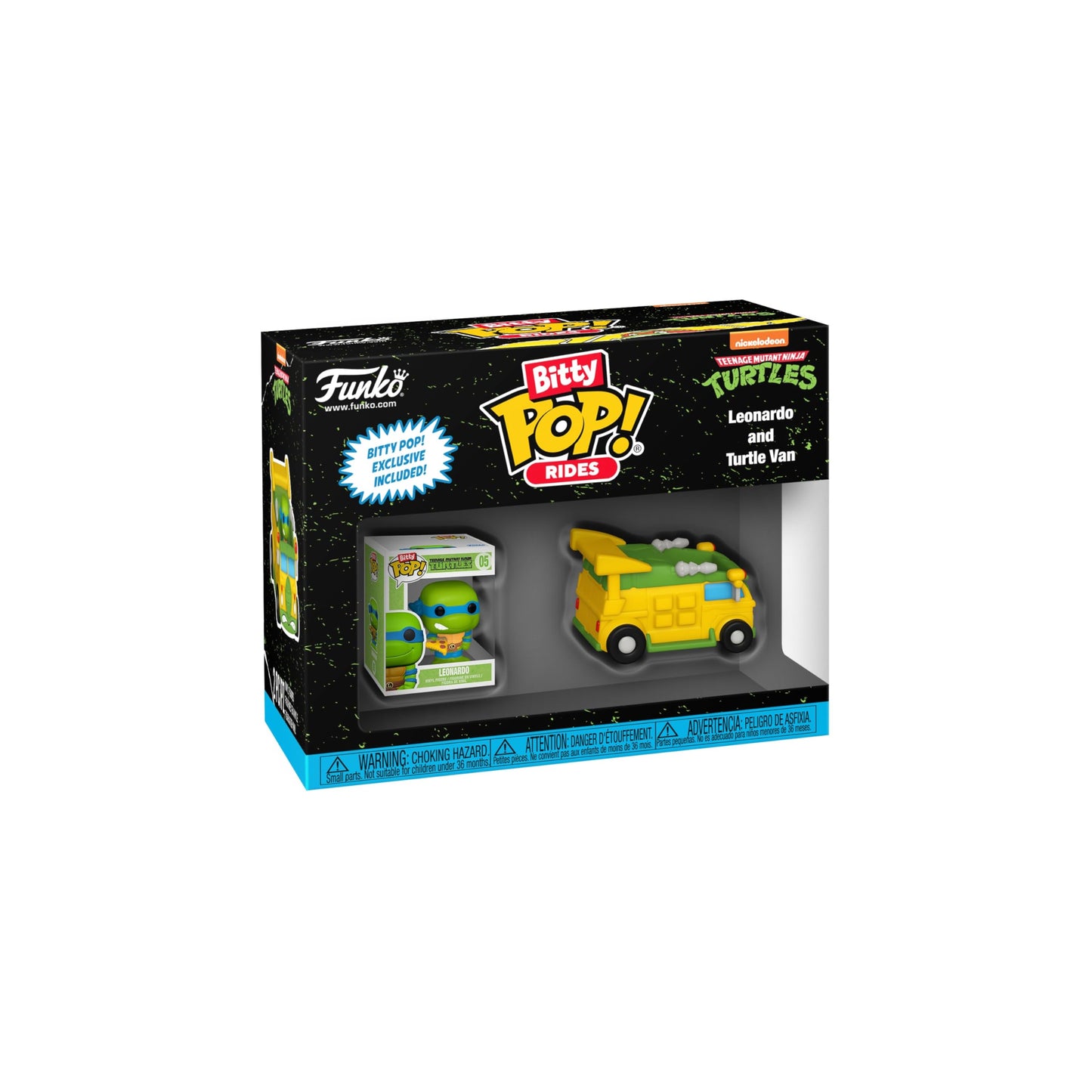 Funko Pop Bitty Ride: Teenage Mutant Ninja Turtles - Leonardo with Van - TMNT Retro/Classic - Collectable Vinyl Figure - Gift Idea - Official…