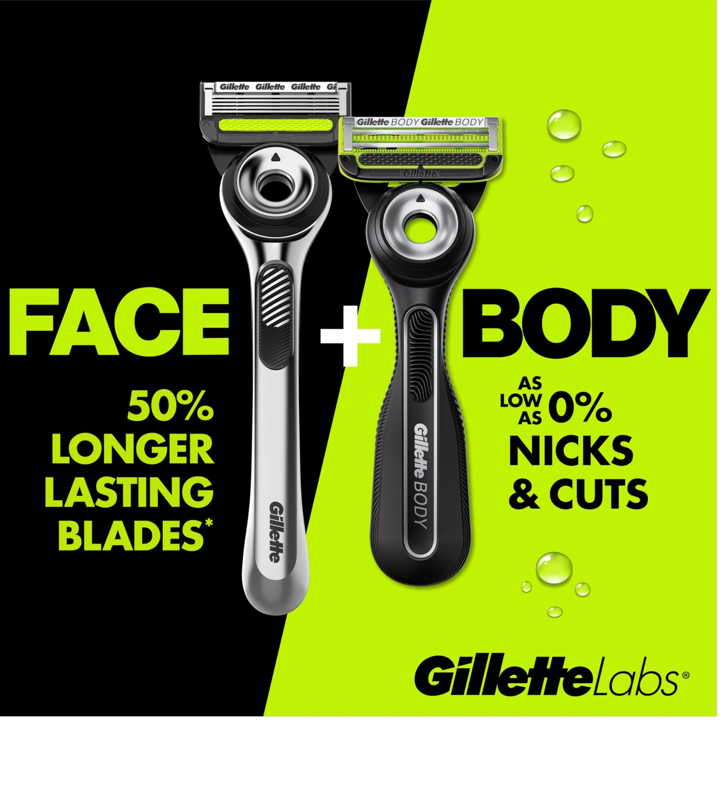 Gillette Labs Body + Intimate Razor Blades for Men, Anti-ingrown bar, 4 Blade Refills Beauty and Personal Care Gillette