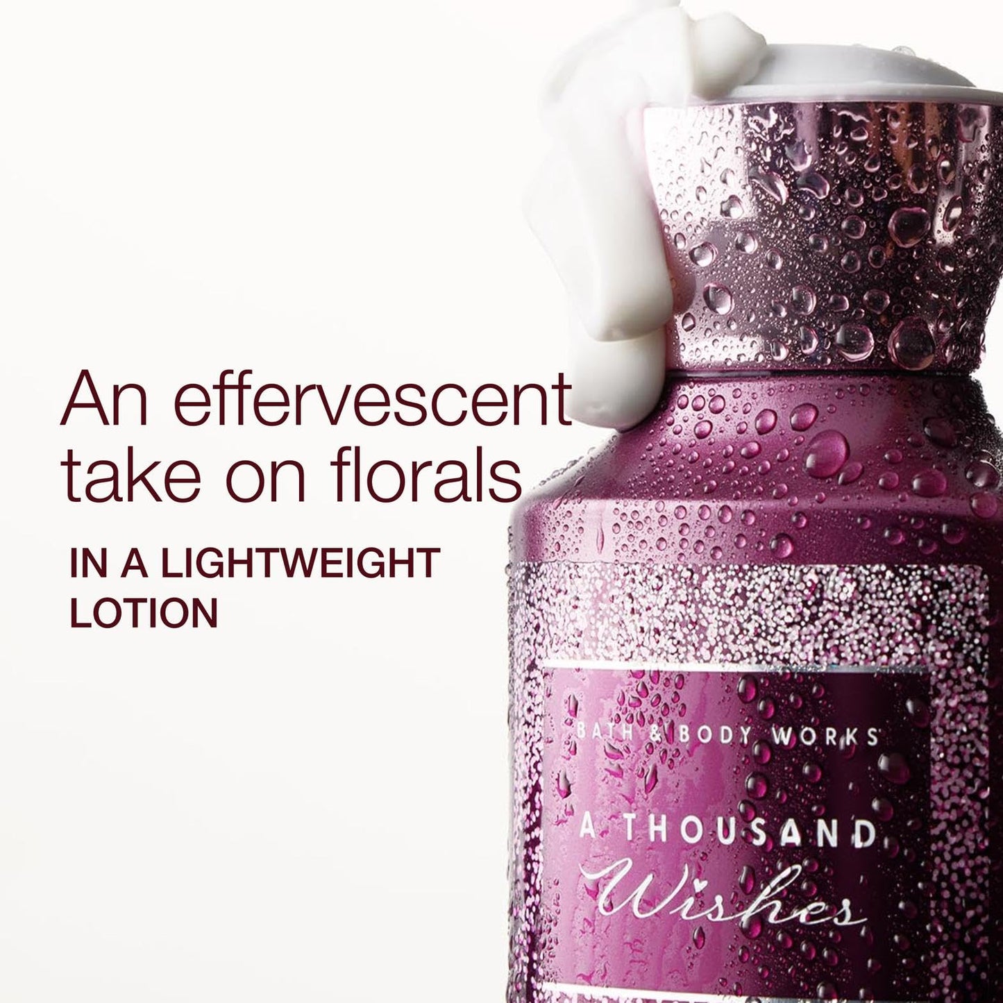 Bath & Body Works A Thousand Wishes Body Lotion, Lightweight Daily Moisturizer with Shea Butter & Coconut Oil, Sparkling Prosecco & Peony Scent, 8 fl