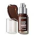 Revlon Illuminance Skin-Caring Liquid Foundation, Hyaluronic Acid, Hydrating and Nourishing Formula with Medium Coverage, 617 Ebony, 1 fl oz