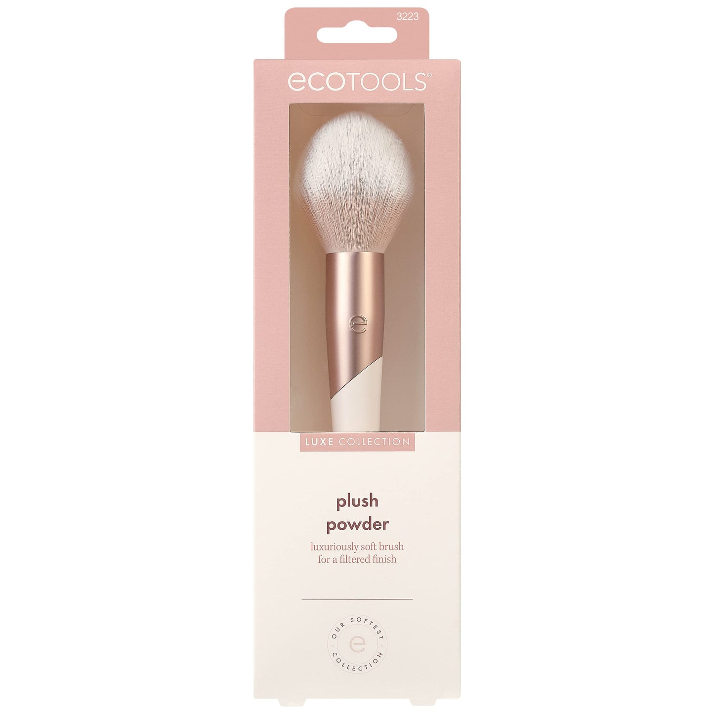 EcoTools Luxe Plush Powder Makeup Brush for Blush & Bronzer, Works Best With Powder Makeup, Luxurious and Glamorous, Eco-Friendly Premium Makeup