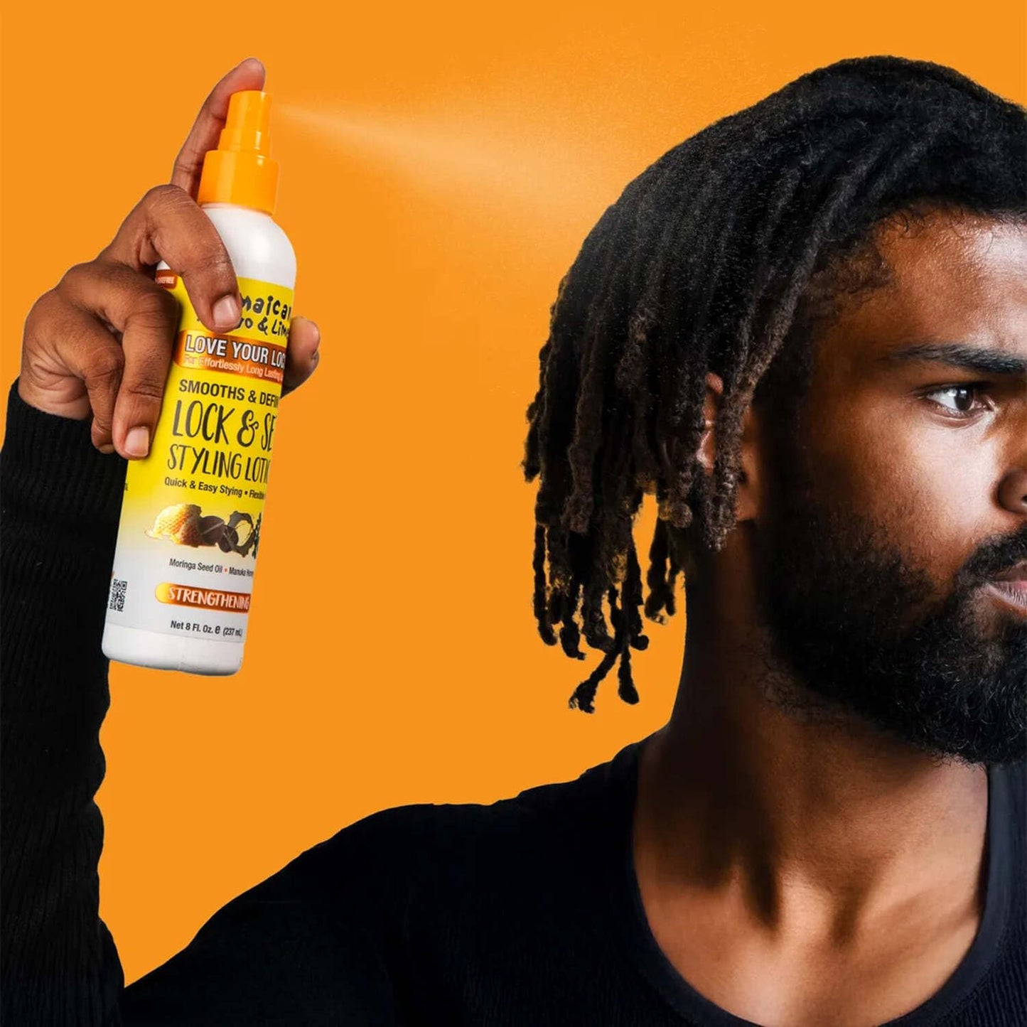 Jamaican Mango & Lime Love Your Locs Lock & Set Styling Lotion - Long-Lasting Hold & Shine for Locs, Braids, Twists & Natural Hair - Flake-Free
