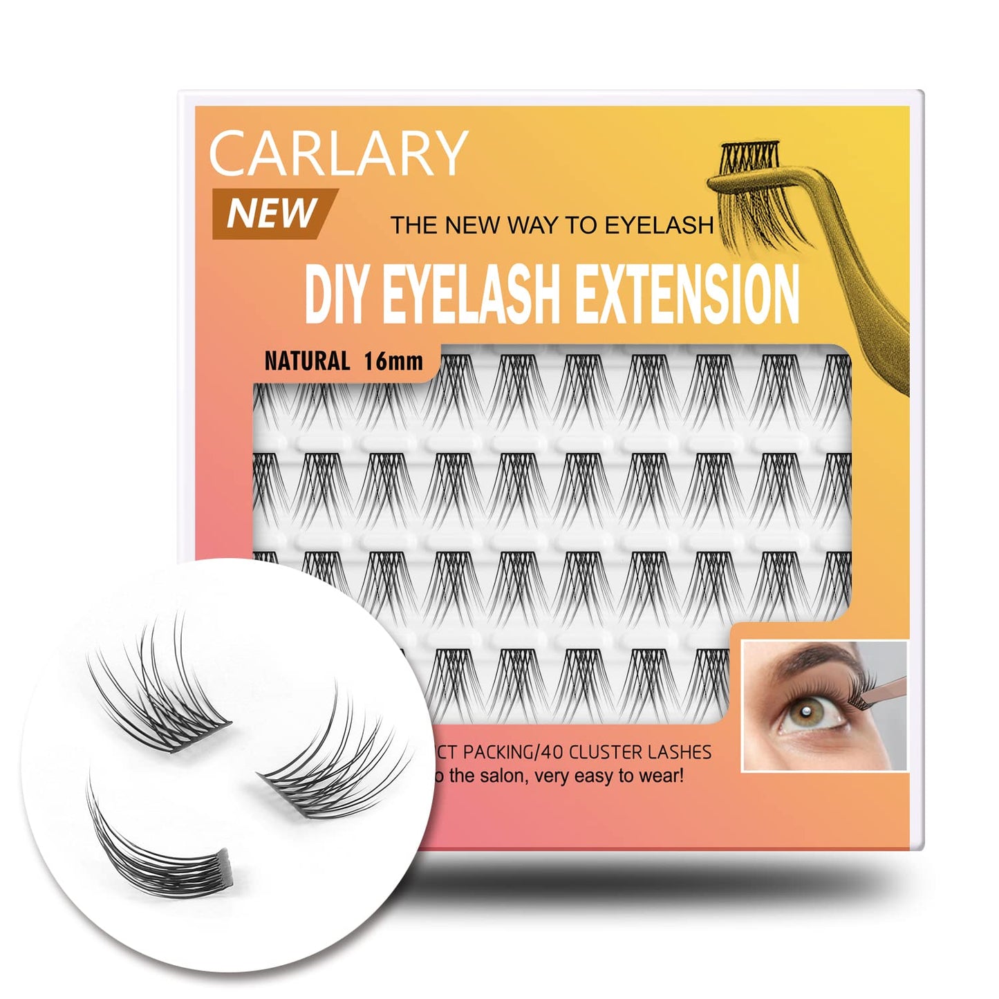 Lash Clusters, DIY Eyelash Extension, Reusable Individual Lashes, Natural Fluffy Wispy Individual Eyelash Clusters for Home Eyelash Extensions