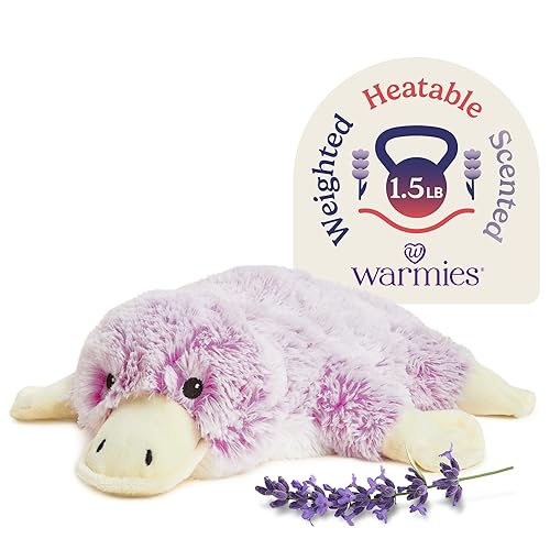 warmies Microwavable & Weighted Stuffed Animals, Platypus - Heated Stuffed Animal Plushie for Warmth & Comfort - Cute Soft Plush Toys for Adults &…