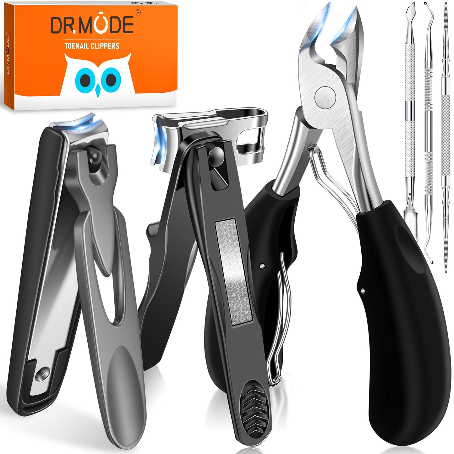 Toenail Clippers for Seniors Thick Toenails, DRMODE Heavy Duty Toe Nail Clippers for Men Thick Ingrown Nails with Wide Opening, Large 360 Degree Beauty and Personal Care DRMODE Default Title
