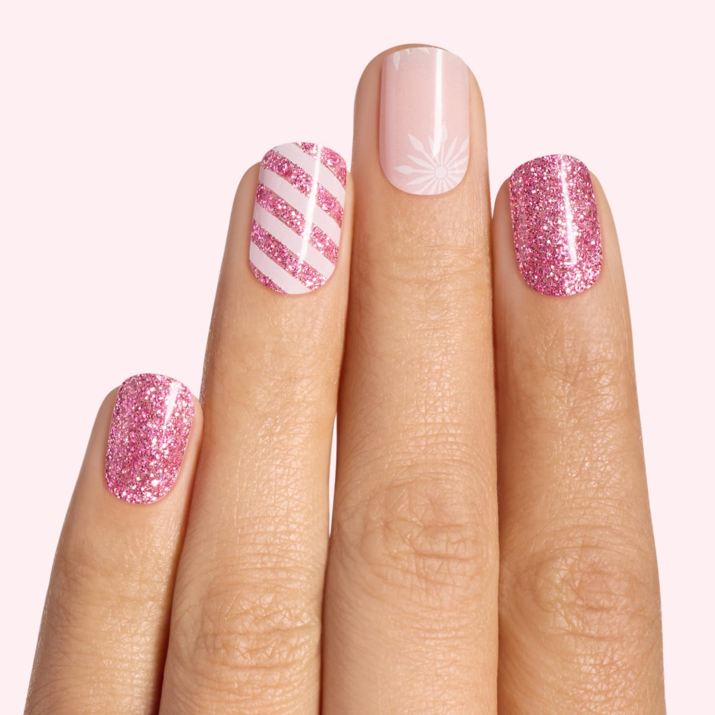 Dashing Diva Glaze Nail Strip Set - Rose Holiday - Long Lasting, Chip Resistant, Semi-Cured Gel Nail Strips - Gel Set - 4-Piece Manicure Kit with 32 Beauty & Personal Care Dashing Diva