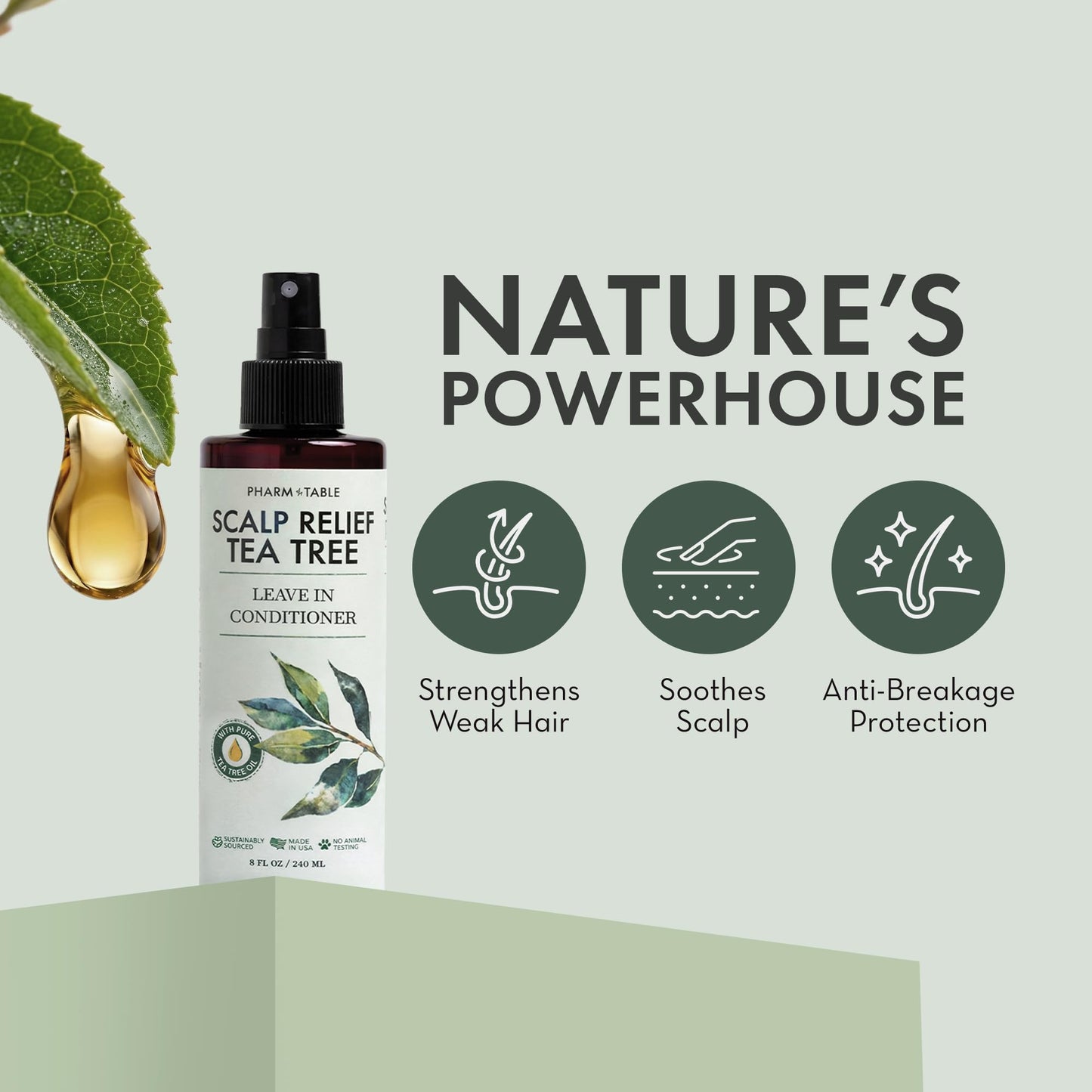 Leave In Conditioner Spray - Tea Tree Scalp Treatment Beauty and Personal Care PHARM TO TABLE