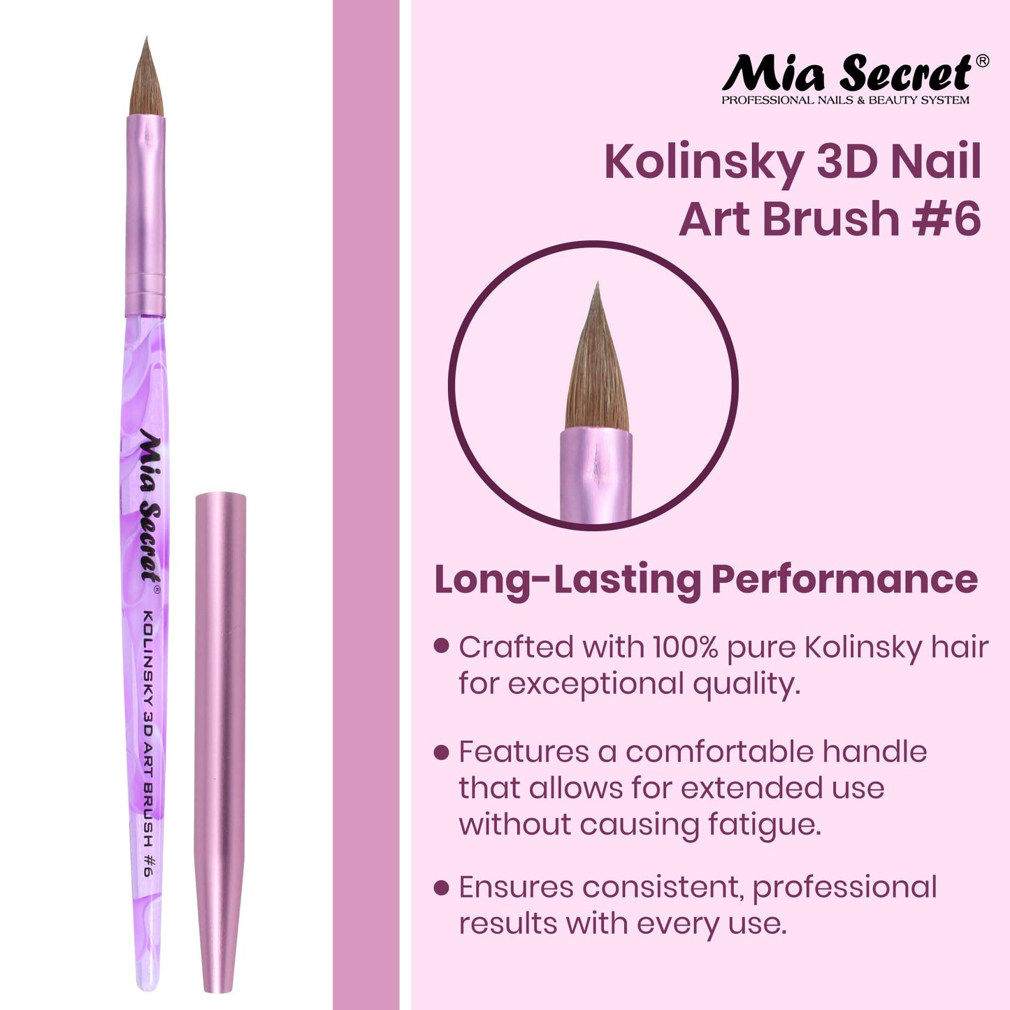 Nail Brushes with Kolinsky Squirrel Hair by Mia Secret Store Beauty & Personal Care Mia Secret