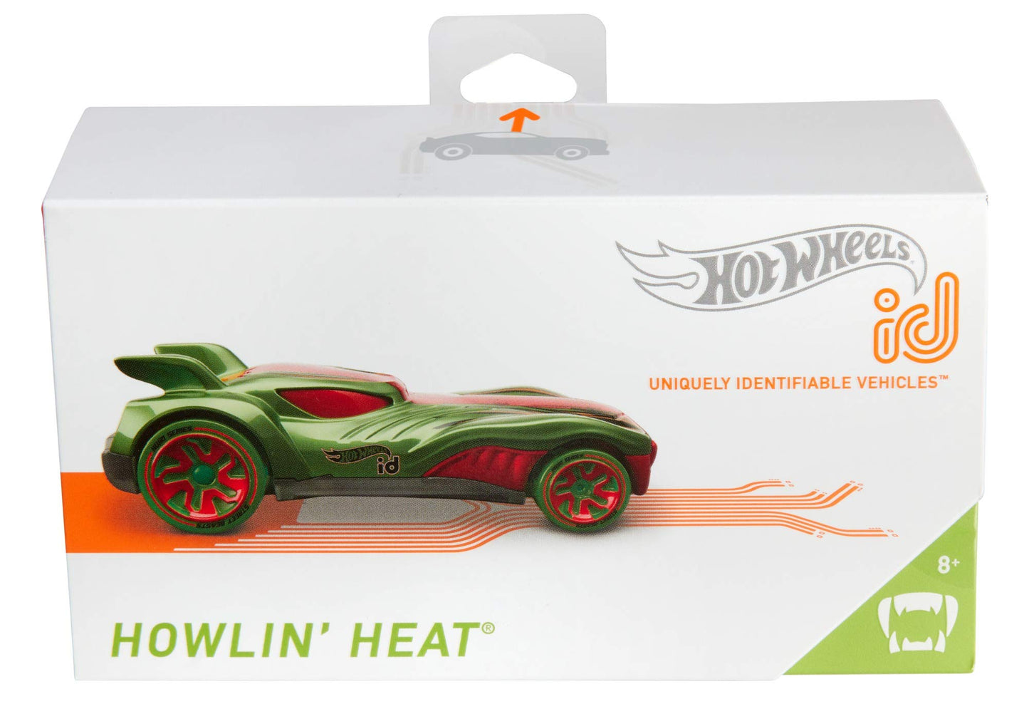 Hot Wheels id Vehicle Howlin' Heat Embedded NFC Chip Uniquely Identifiable 1:64 Scale Ages 8 and Older