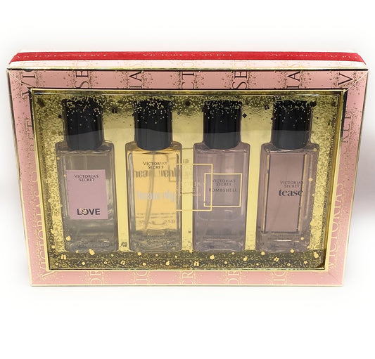 Victoria's Secret Best of Fine Fragrance Mist Heavenly Love Tease Bombshell 2.5 ounce Gift Set