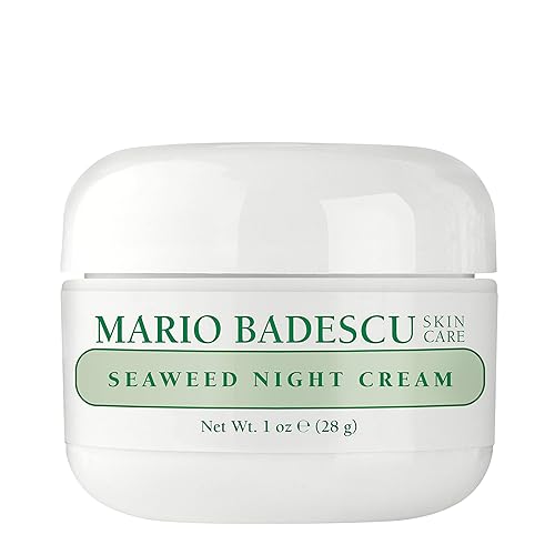 Mario Badescu Seaweed Night Cream for Women Anti Aging Oil-Free Moisturizer with Collagen & Sodium Hyaluronate, Ideal for Combination, Oily or