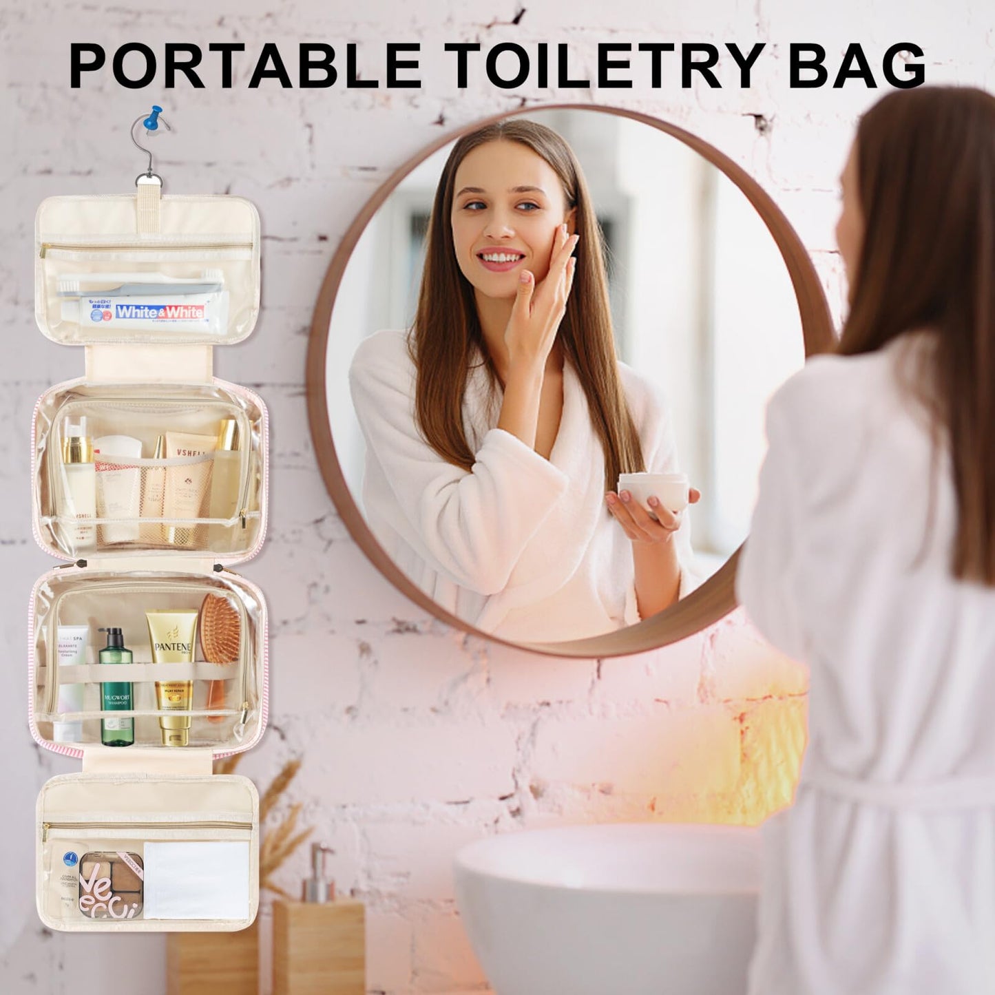 TOPEAST Travel Hanging Toiletry Bag & Makeup Bag for Women Girls Kids Gifts Beauty and Personal Care TOPEAST