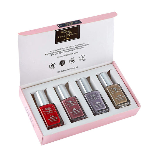 karma organic Beautiful Halal Nail Polish Set- Non-Toxic Nail Art, Vegan and Cruelty-Free Nail Paint Beauty & Personal Care karma organic