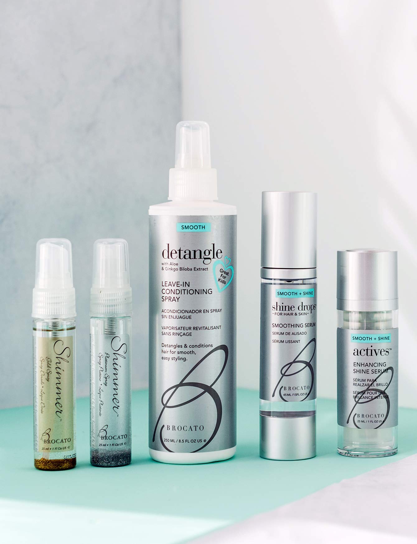 Brocato Shine Drops Smoothing Serum, 1 Oz | Shine Enhancer for Dry, Damaged Hair & Skin | Anti Frizz Control & Radiance & Luminosity Enhancing Serum