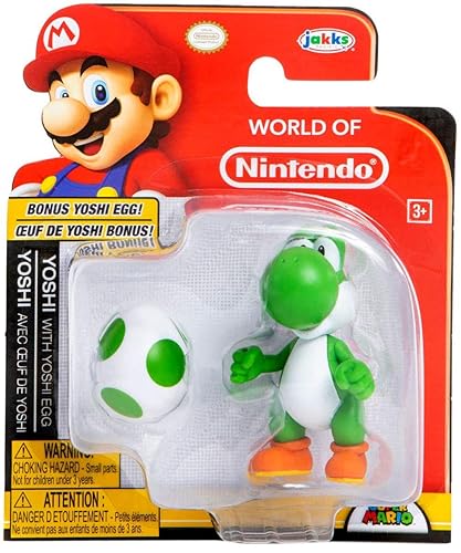 World of Nintendo Yoshi and Bonus Yoshi Egg Action Figure 2.5 Inch