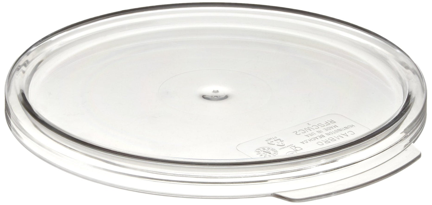 Cambro RFSCWC2 Camwear Clear Polycarbonate Round Lid for 2 qt and 4 qt Capacity Food Storage Container