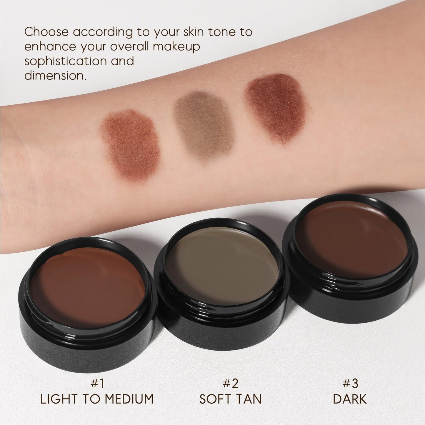 Contour Reshaping Contouring Cream,Warm Toned Cream Bronzer Easy to Sculpt the Face and Create a Nature Stereoscopic Makeup with Mini Cushion |