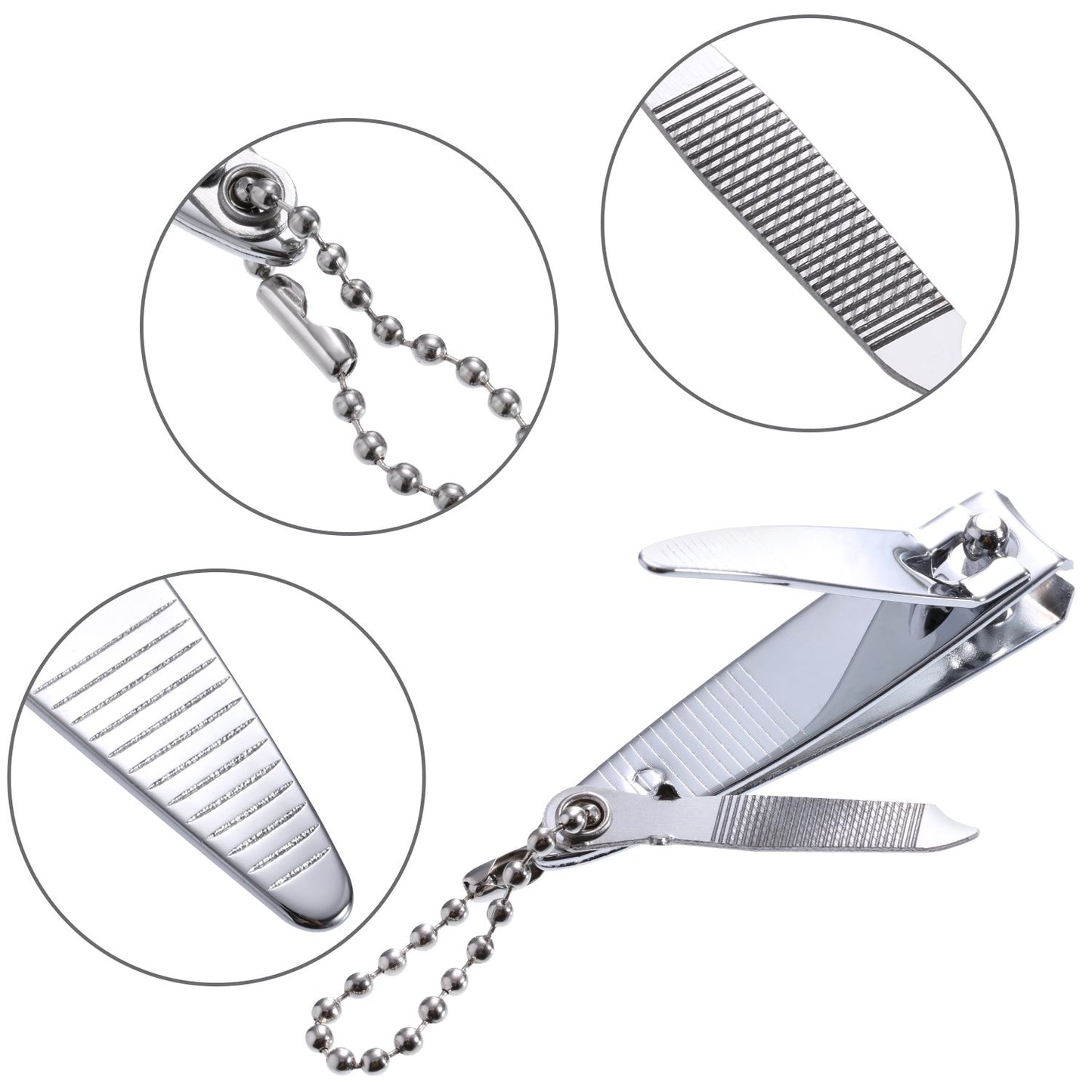 Bememo 12 Pieces Stainless Nail Clippers Set Fingernail and Toenail Clippers Nail Cutter Tool Set for Men and Women(Silver)