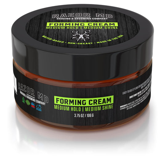 Razor MD Water-Based Forming Cream for Men, Medium Hold and Shine, Mens Hair Styling Product, 3.75 oz