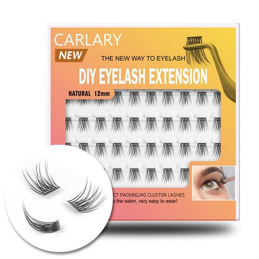 Lash Clusters, DIY Eyelash Extension, Reusable Individual Lashes, Natural Fluffy Wispy Individual Eyelash Clusters for Home Eyelash Extensions
