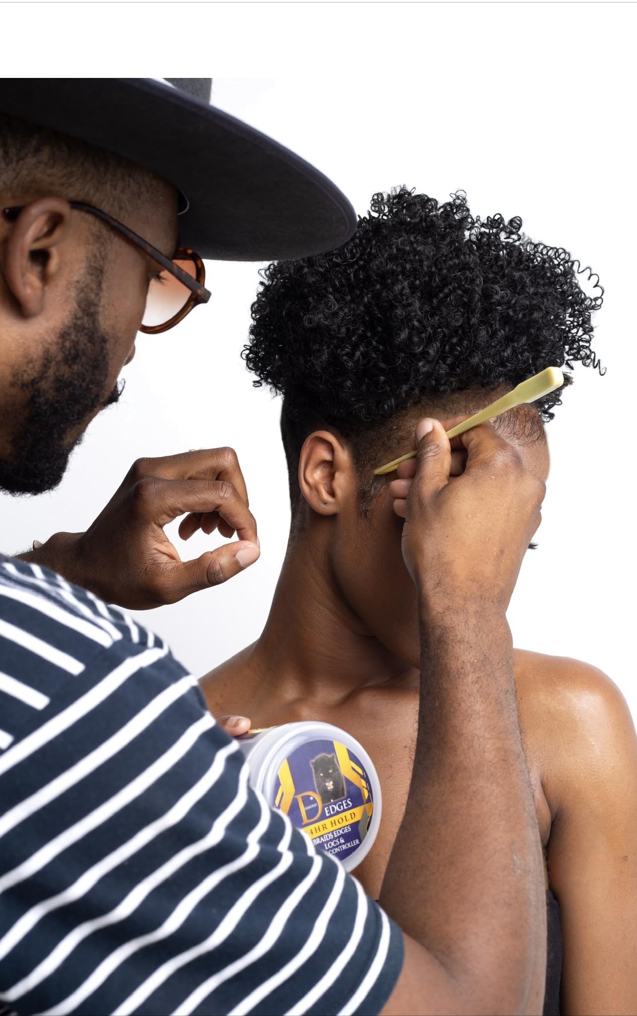 Black Panther Vegan Edge & Braid Control Pomade with Biotin – Strong Flexible Hold for Braids, Locs & Twists, All Hair Types, 2-Pack (1 oz each)