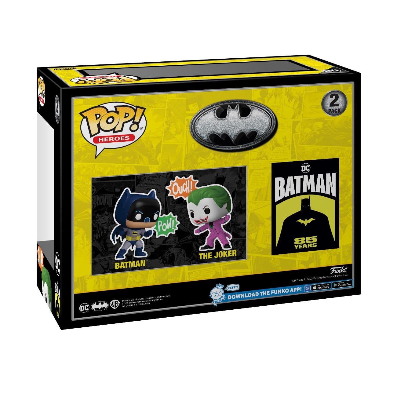 Funko POP! Heroes: Batman's 85th Anniversary - Joker/Batman, 2-Pack - DC Comics - Collectable Vinyl Figure - Gift Idea - Official Merchandise…